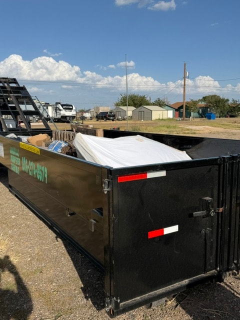ADR Dumpster — Dirt Road Closeup — Texas Panhandle